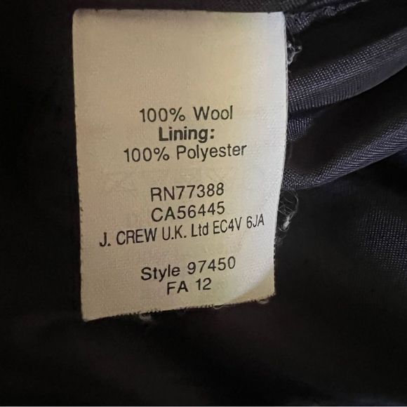 J. Crew Dark Navy wool V Neck Crepe Sheath Dress Lined 4 - Picture 6 of 9